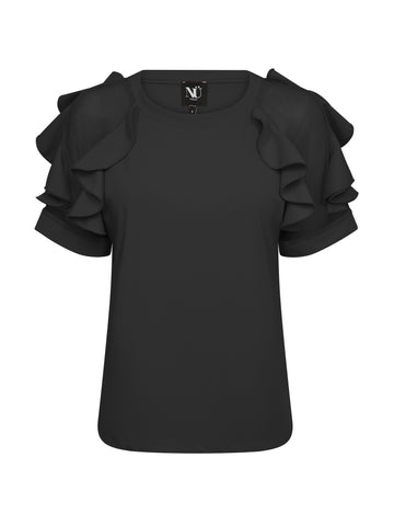 NÜ BAO Bluse Blusen Schwarz