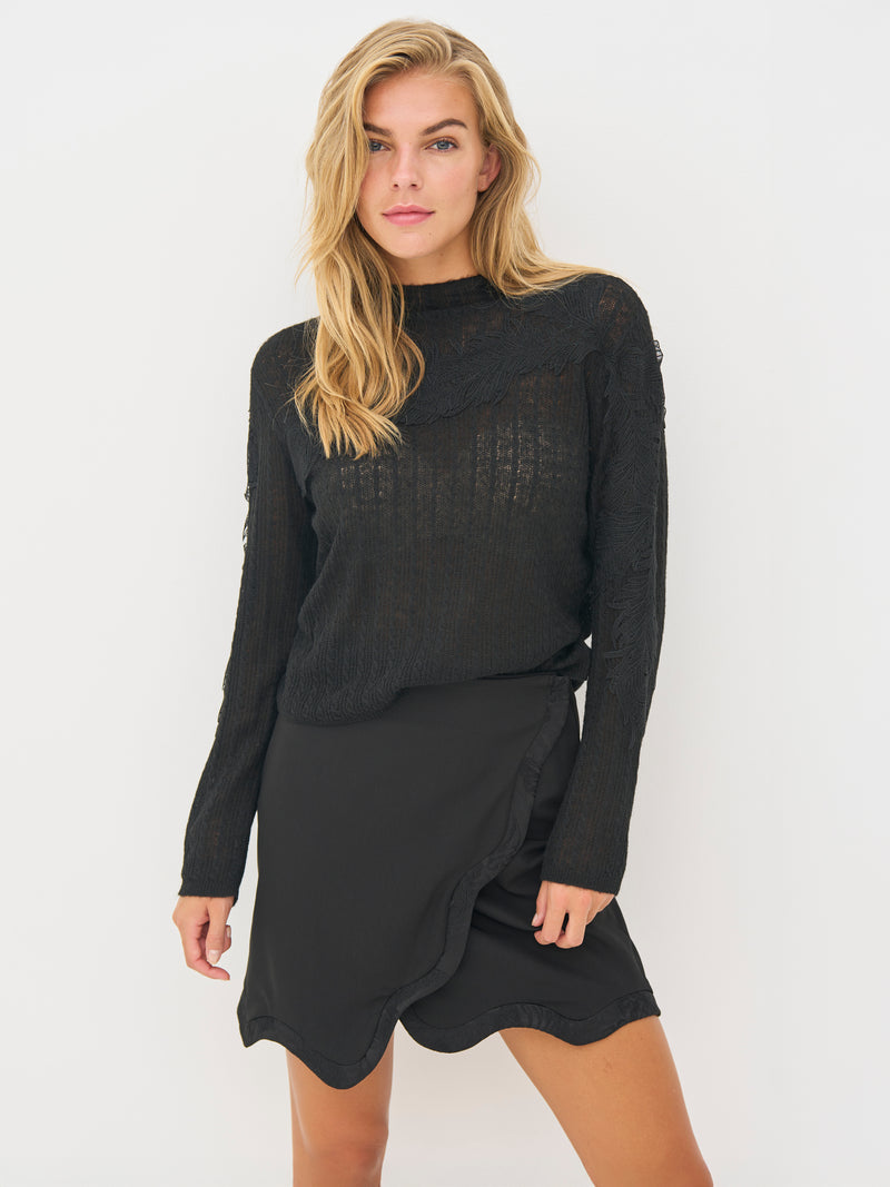 NÜ BARIA Strickbluse Strick Schwarz
