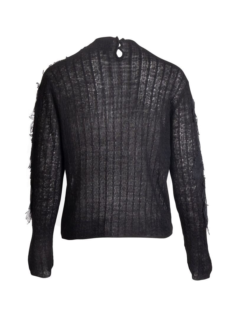 NÜ BARIA Strickbluse Strick Schwarz
