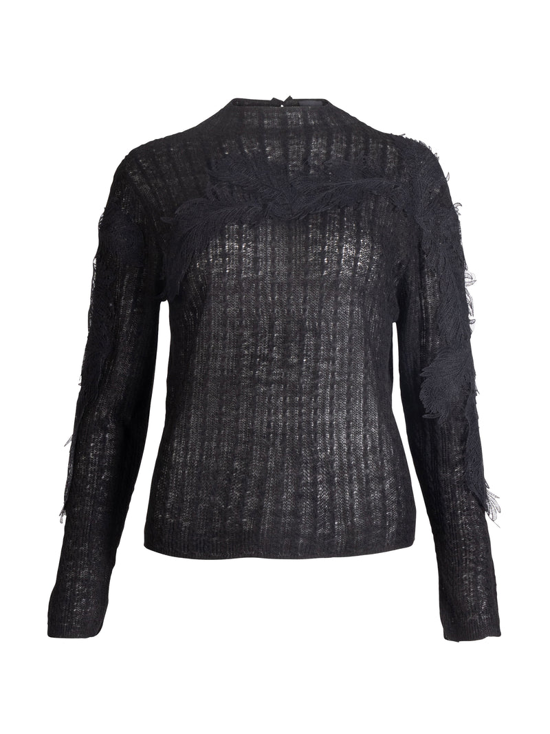 NÜ BARIA Strickbluse Strick Schwarz