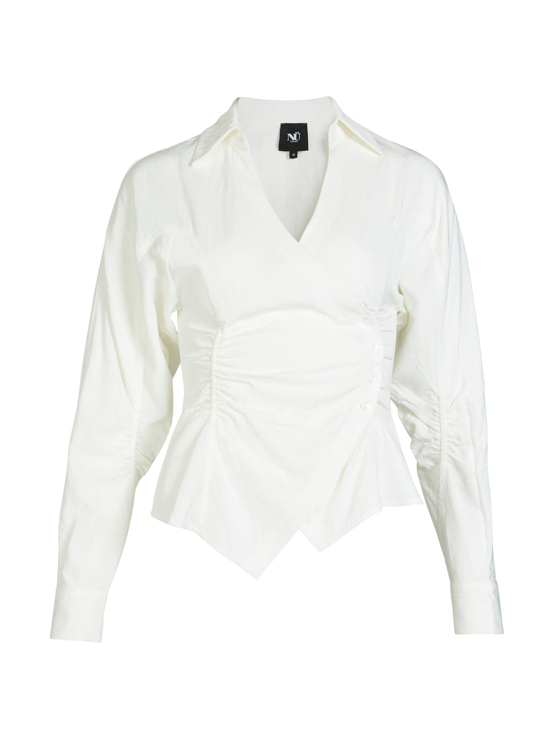 NÜ BEO V-Ausschnitt Shirt Hemdblusen 110 Creme