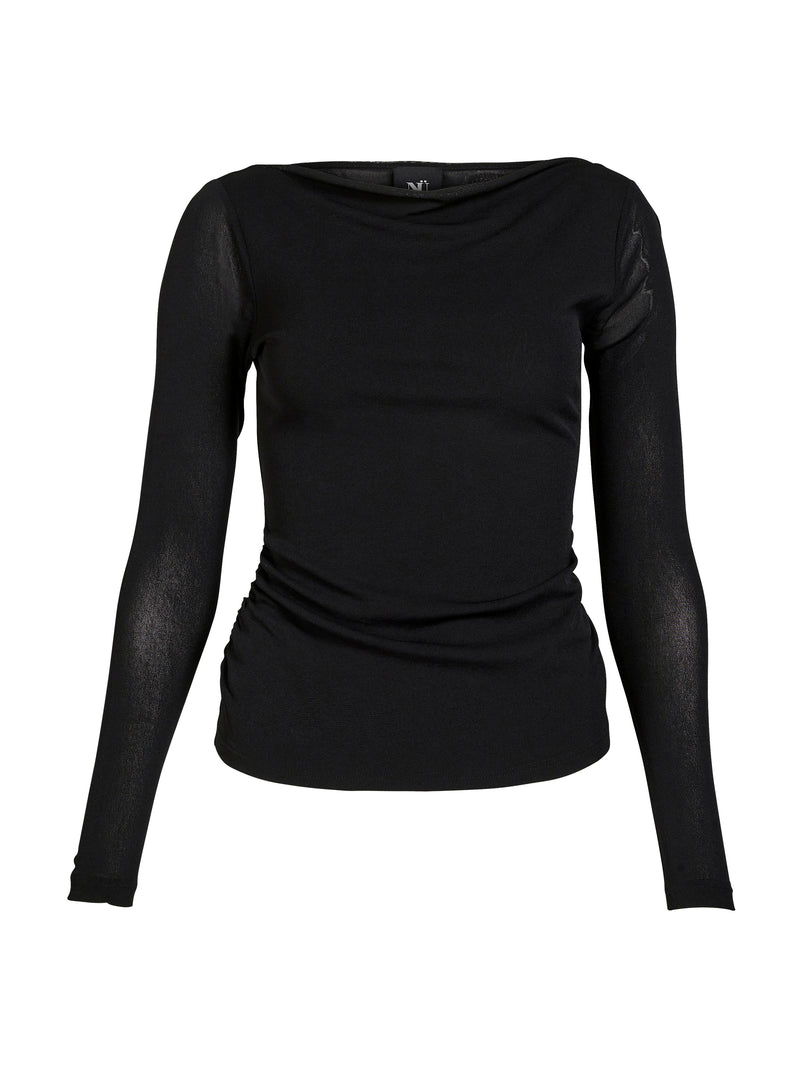 NÜ BETH Langarmshirt Tops und T-shirts Schwarz