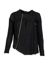 NÜ BETH Reißverschlussbluse Blusen Schwarz