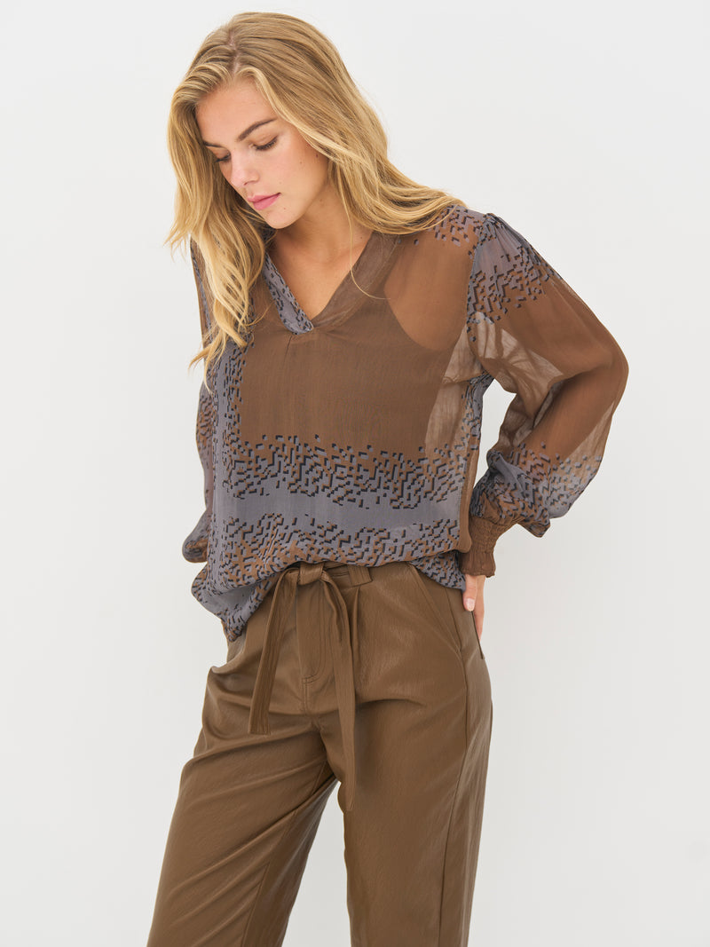 NÜ BIANCA Bluse Blusen 294 Dark Earth mix