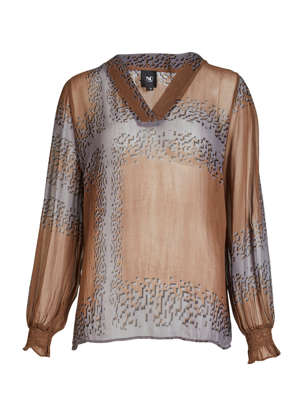 NÜ BIANCA Bluse Blusen 294 Dark Earth mix