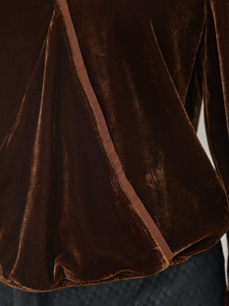 NÜ BILLE Wickelbluse Blusen 294 Dark Earth