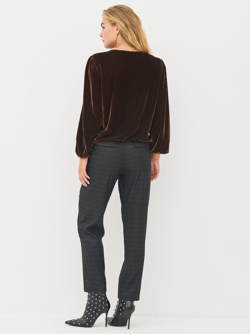 NÜ BILLE Wickelbluse Blusen 294 Dark Earth