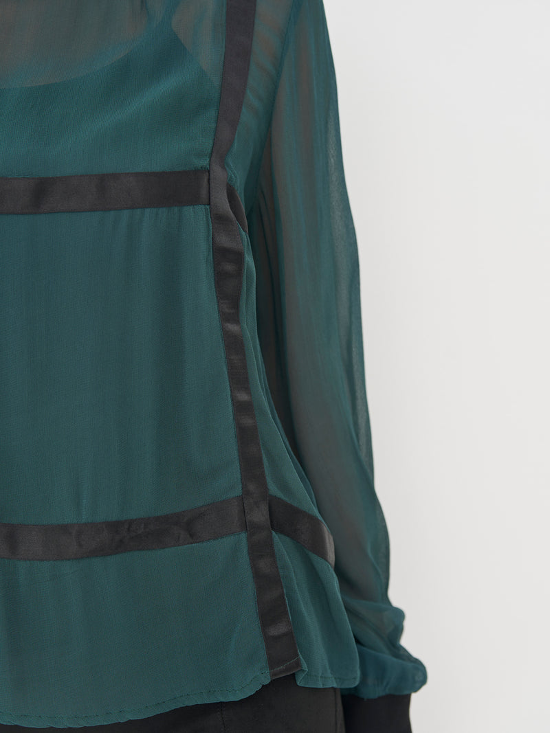 NÜ BILLIE Bluse Blusen 355 Petrol green mix