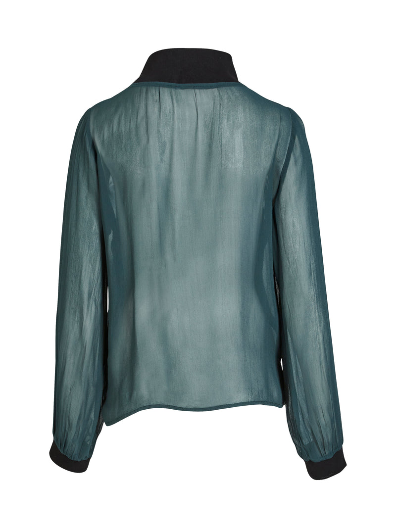 NÜ BILLIE Bluse Blusen 355 Petrol green mix