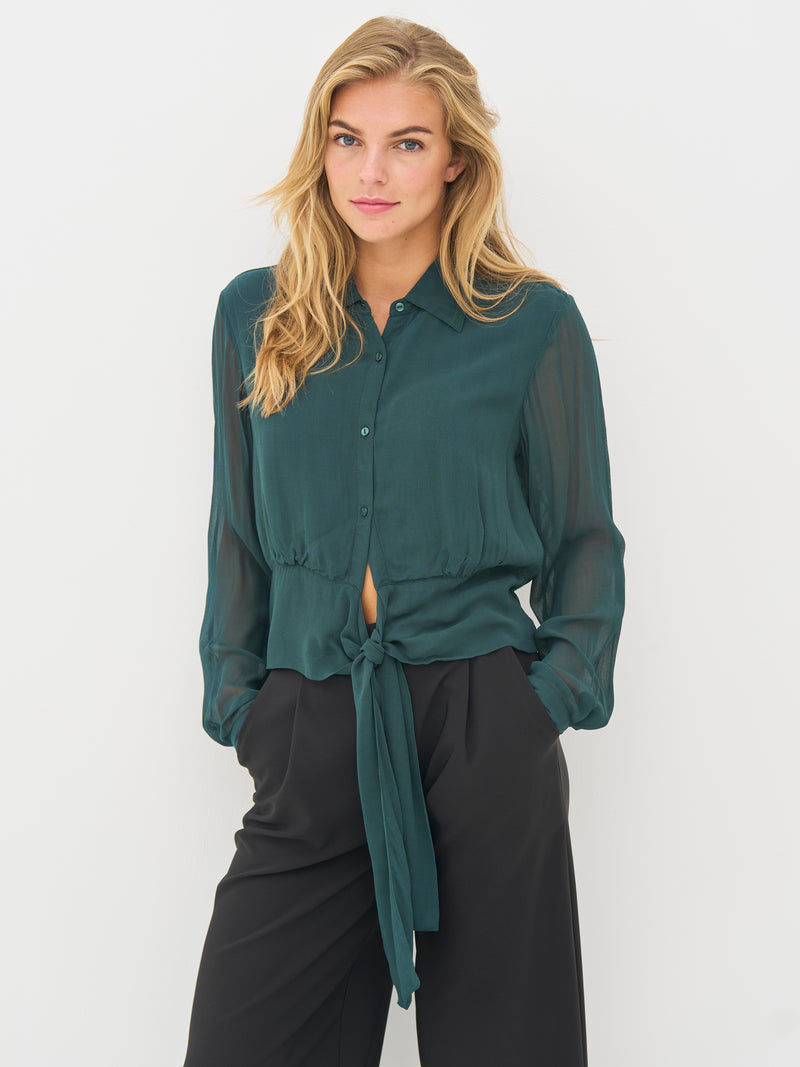 NÜ BILLIE Hemd Hemdblusen 355 Petrol green mix