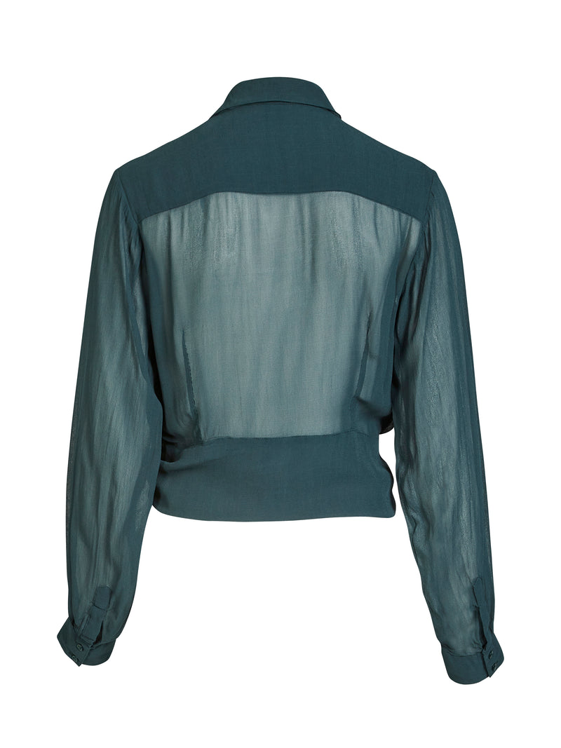 NÜ BILLIE Hemd Hemdblusen 355 Petrol green mix