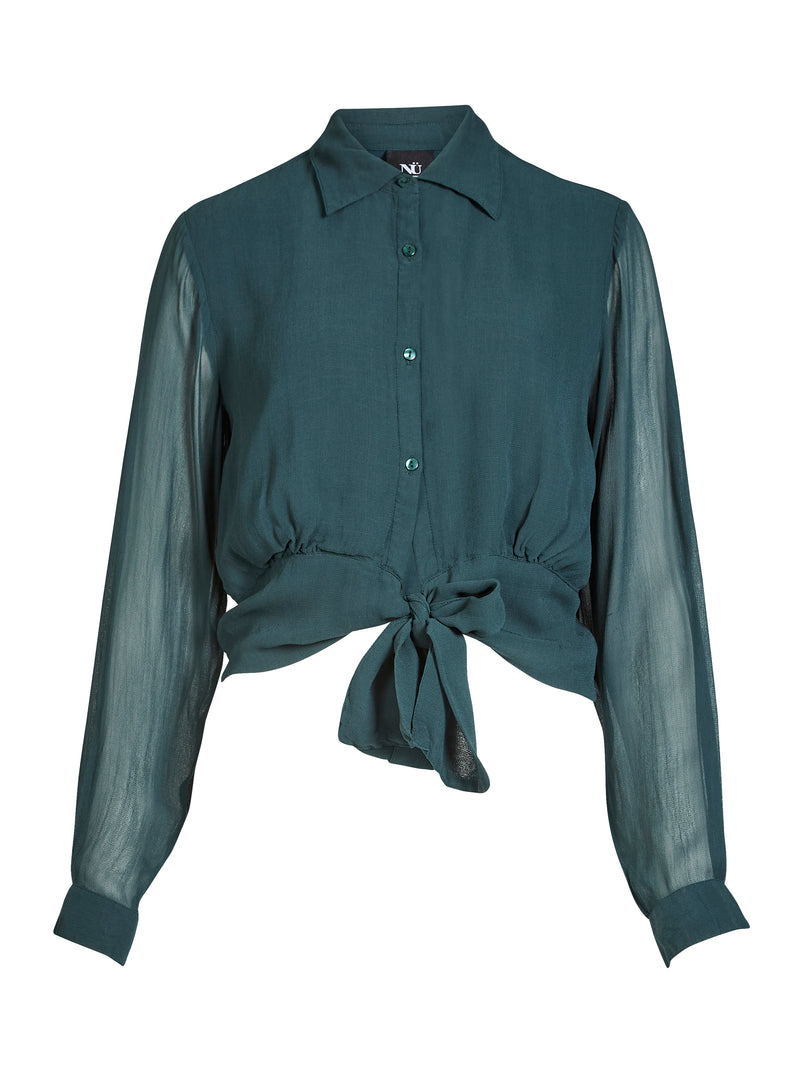 NÜ BILLIE Hemd Hemdblusen 355 Petrol green mix