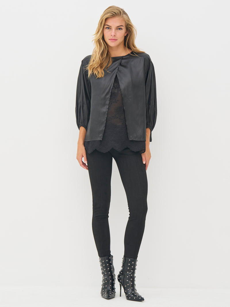 NÜ BIRDY Bluse Blusen Schwarz
