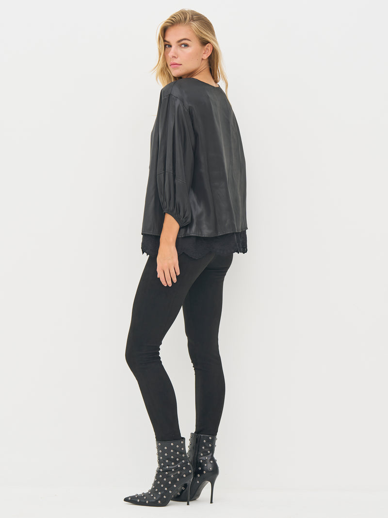 NÜ BIRDY Bluse Blusen Schwarz