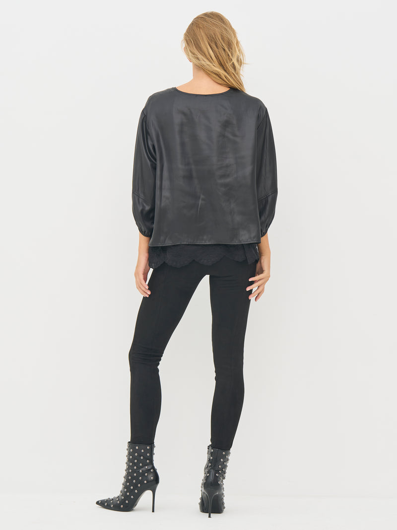 NÜ BIRDY Bluse Blusen Schwarz