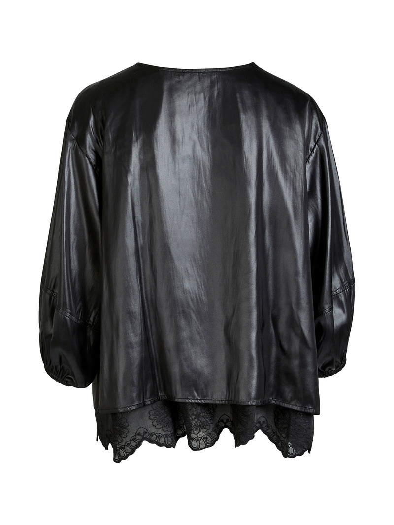 NÜ BIRDY Bluse Blusen Schwarz