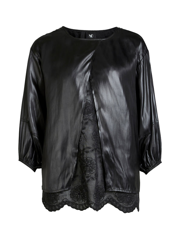NÜ BIRDY Bluse Blusen Schwarz