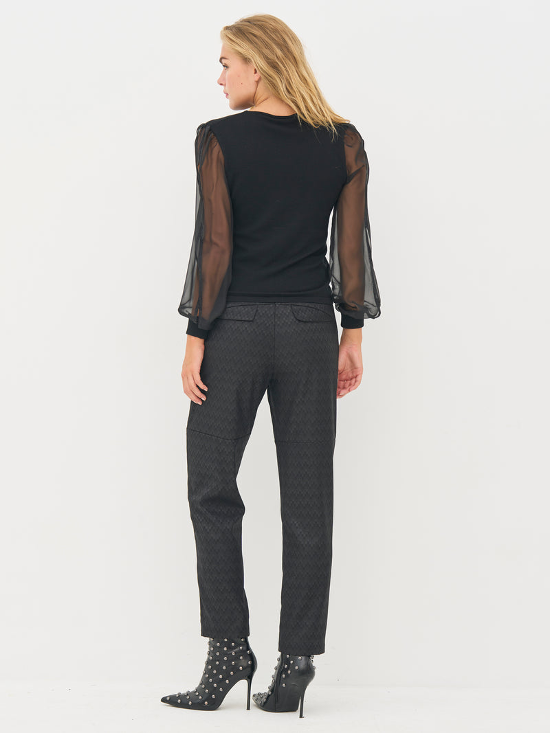 NÜ BLAKE Bluse Strick Schwarz