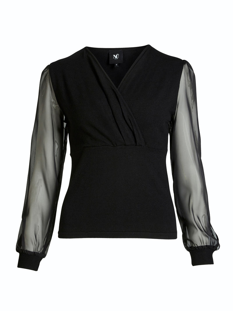 NÜ BLAKE Bluse Strick Schwarz