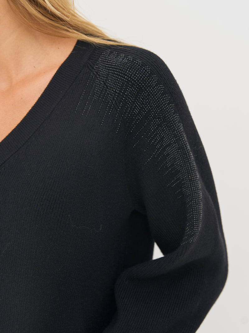 NÜ BLAKE Strickbluse Strick Schwarz