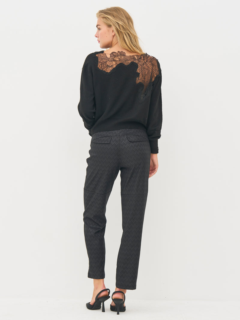 NÜ BOBBI Strickbluse Strick Schwarz