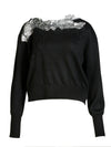 NÜ BOBBI Strickbluse Strick Schwarz