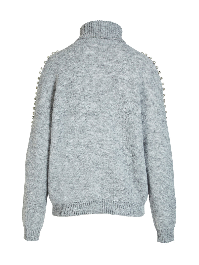 NÜ BODIL Rollkragenbluse Strick 989 iron grey