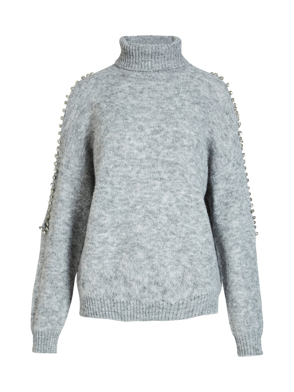 NÜ BODIL Rollkragenbluse Strick 989 iron grey