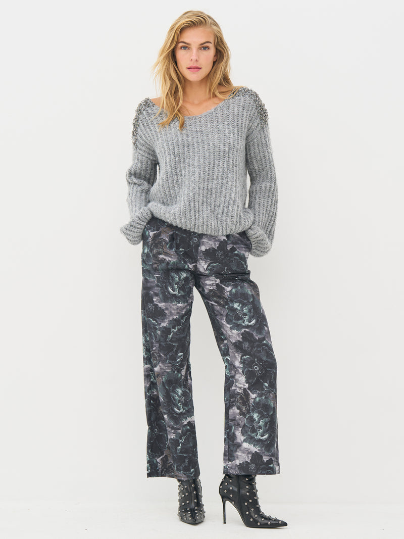 NÜ BODIL Strickbluse Strick 989 iron grey