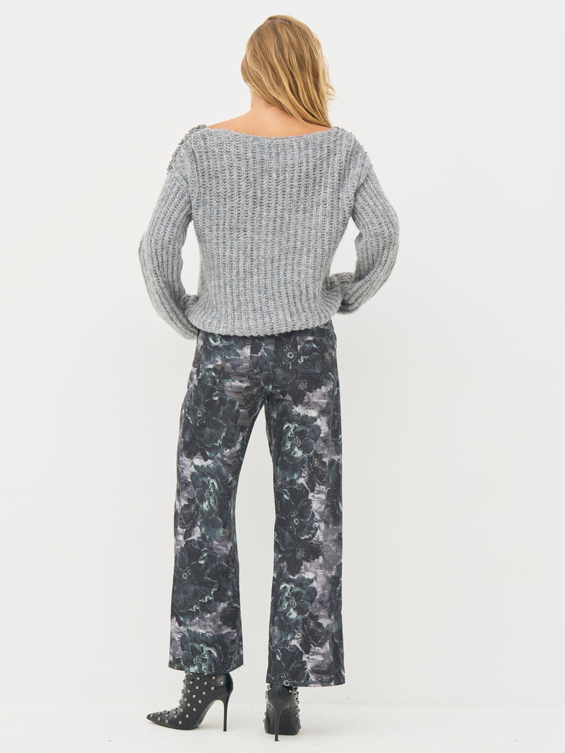 NÜ BODIL Strickbluse Strick 989 iron grey