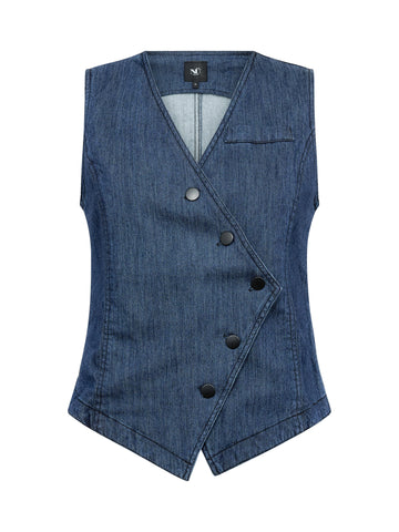 NÜ CARLENE Weste Weste 481 Denim blue