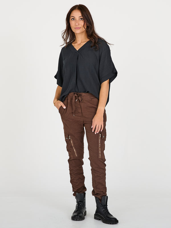 NÜ CARMEN Cargo Hose Hosen 289 Brown