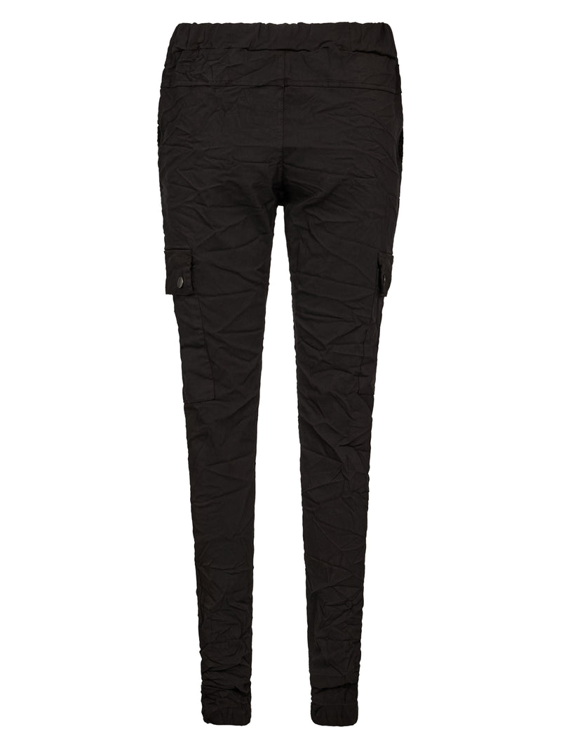 NÜ CARMEN Cargo Hose Hosen Schwarz
