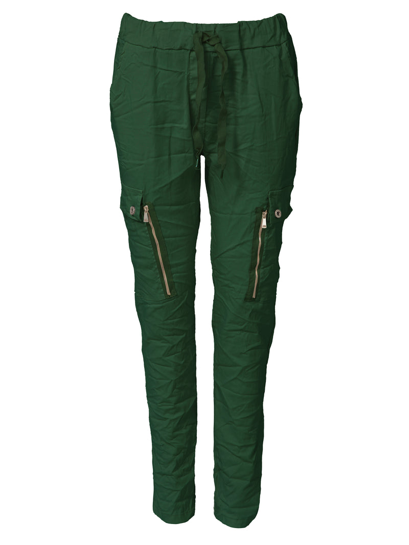 NÜ CARMEN Cargo Hose Hosen 358 Green Absolute