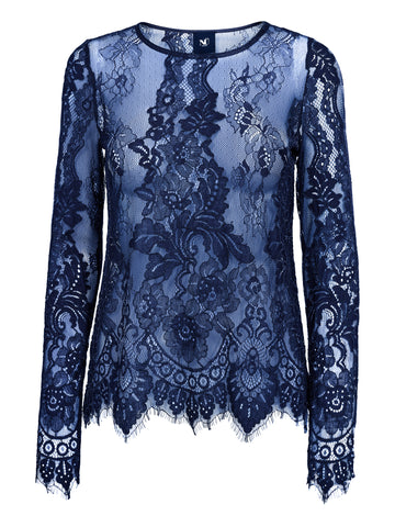 NÜ CHARLOTTE Top Blusen 476 Navy