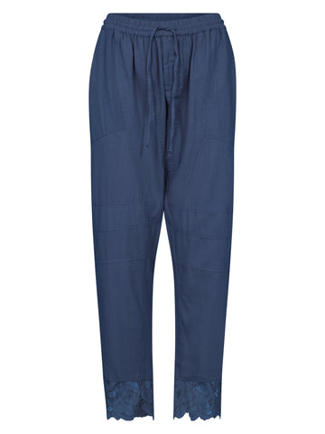 NÜ DEWI Spitzenhosen Hosen 476 Navy