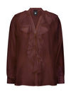 NÜ ELLY Hemd Rüsche Hemdblusen 640 Burgundy