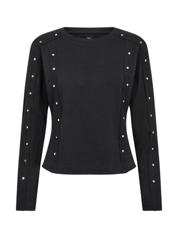 NÜ ERIN Langarm-T-Shirt Tops und T-shirts Schwarz