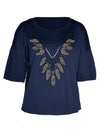 NÜ ERIN T-Shirt Tops und T-shirts 476 Navy