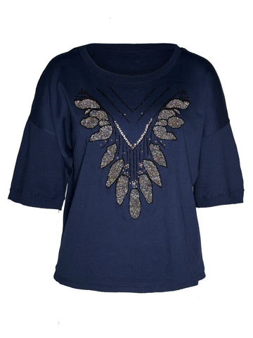 NÜ ERIN T-Shirt Tops und T-shirts 476 Navy