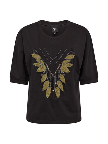 NÜ ERIN T-Shirt Tops und T-shirts Schwarz