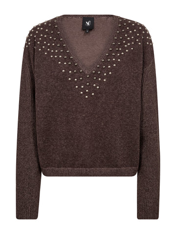 NÜ EUGENIA Bluse Gestrickt Strick 289 Brown Mix