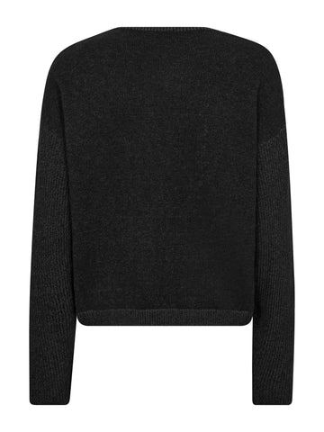 NÜ EUGENIA Bluse Gestrickt Strick Schwarz