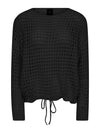 NÜ EVALINA Strickbluse Blusen Schwarz