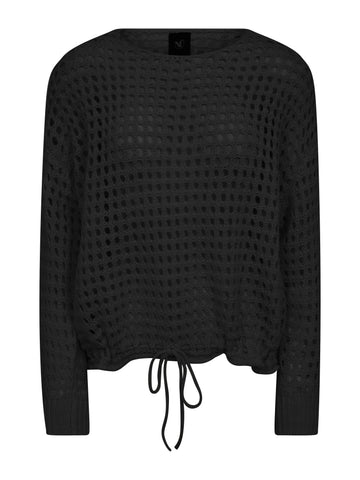 NÜ EVALINA Strickbluse Blusen Schwarz