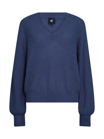 NÜ "EVANGELINE Bluse Strick" Strick 476 Navy