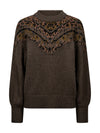 NÜ EVA Strickbluse Strick 289 Brown Mix