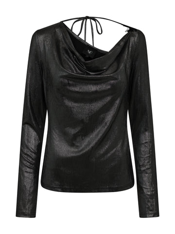 NÜ FAYE Bluse Blusen Schwarz