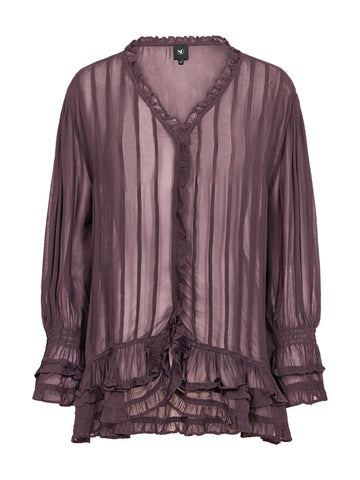 NÜ FELINE Blouse Blusen 630 Plum