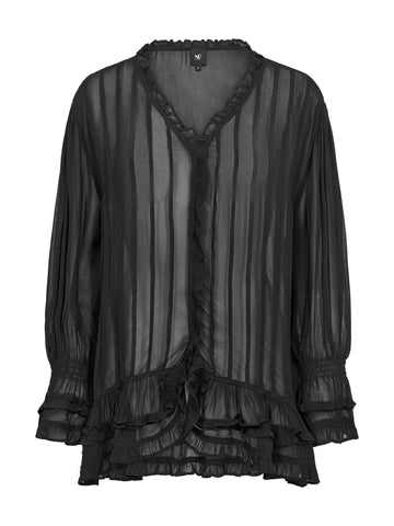NÜ FELINE Blouse Blusen Schwarz